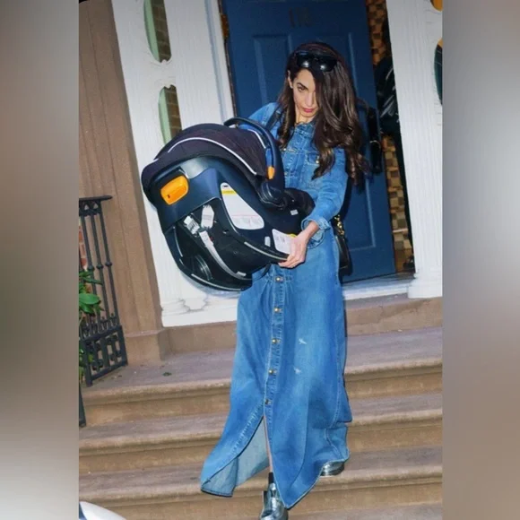 Ralph Lauren Blue Button-Front Maxi Denim Dress - Picture 7 of 16